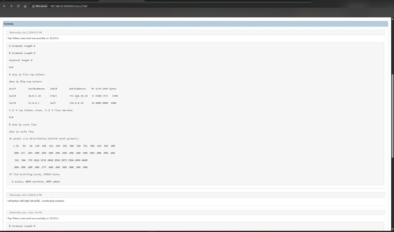 Smart GNOC workflow screenshot 16