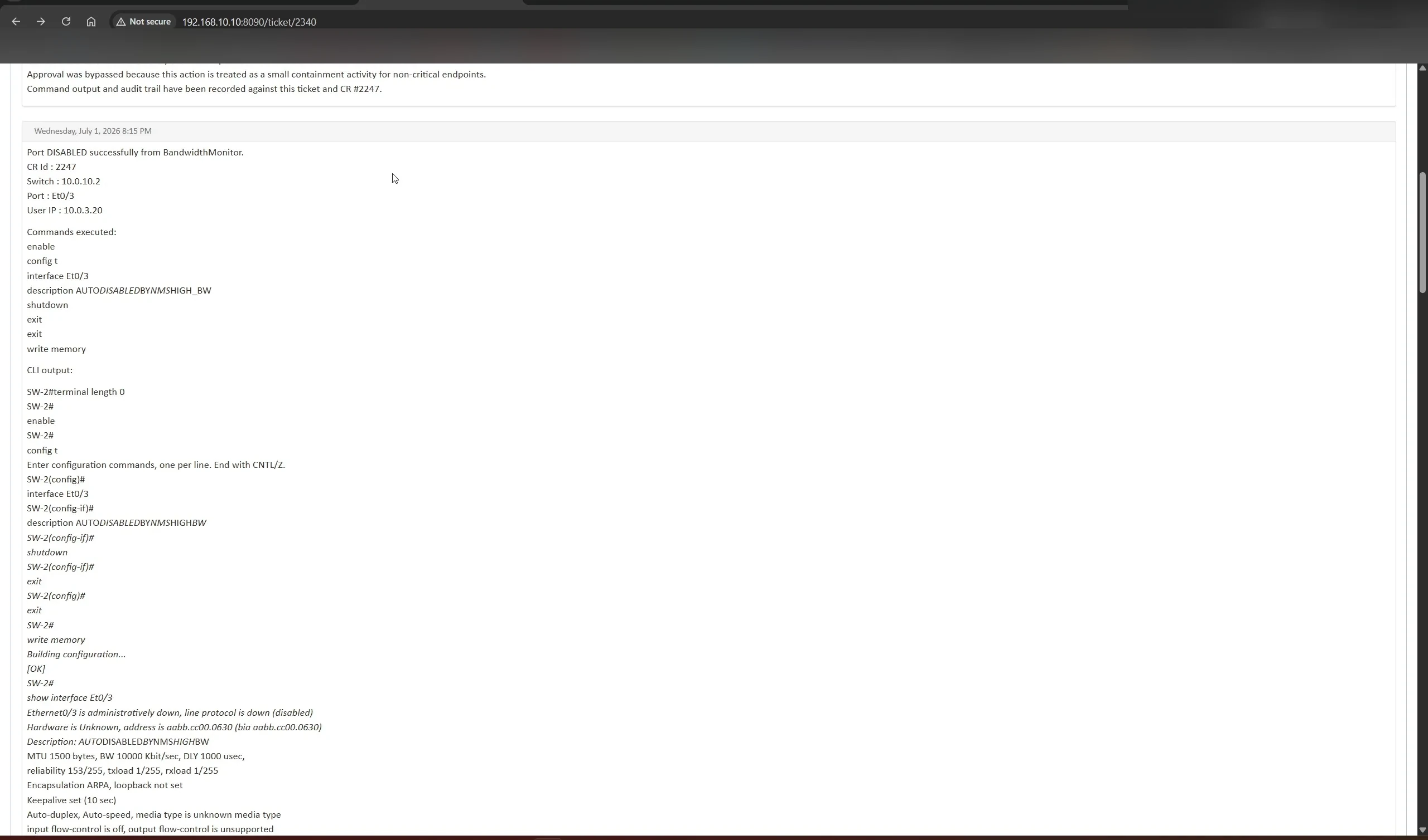 Smart GNOC workflow screenshot 20